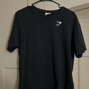 Gymshark Men's Black Short Sleeve Crew Neck Regular Fit Logo T Shirt